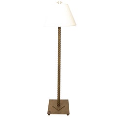 Brass Twisted Floor Lamp