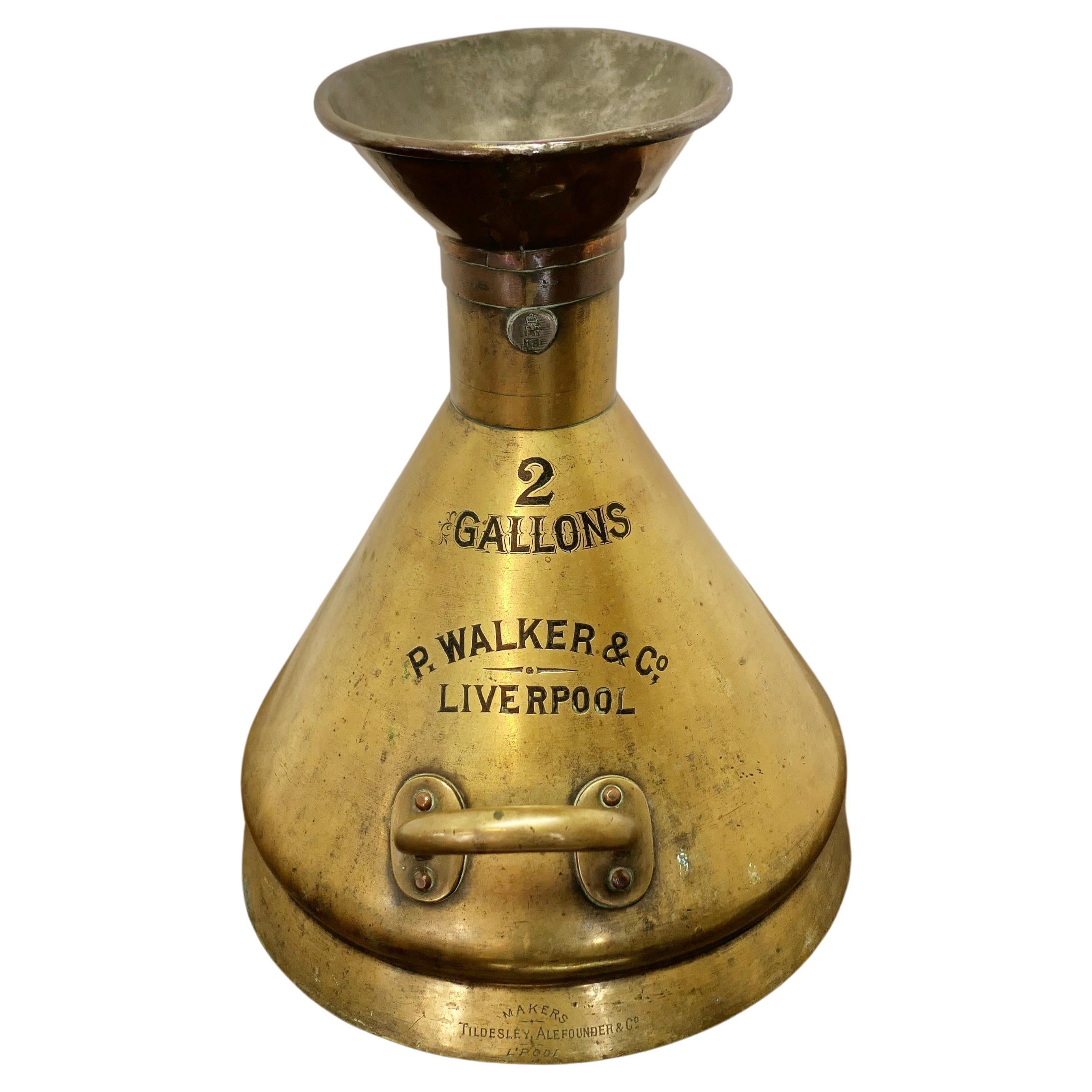 Brass Two Gallon Automobile Petrol Measure, R Walker and Co., Liverpool For  Sale at 1stDibs