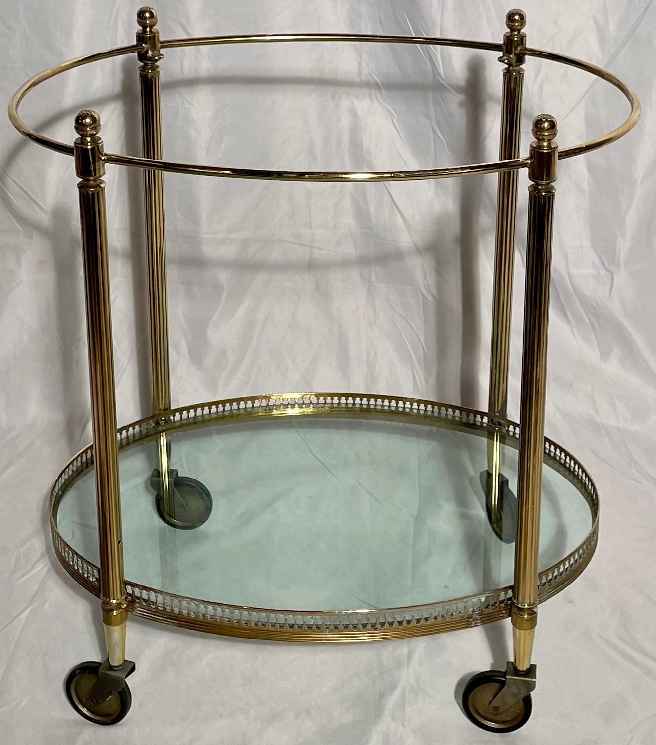 English Brass Two-Tier Drink Cart For Sale