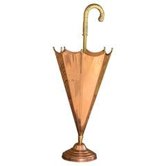 Brass Umbrella Shaped Stand, Italy, 1960