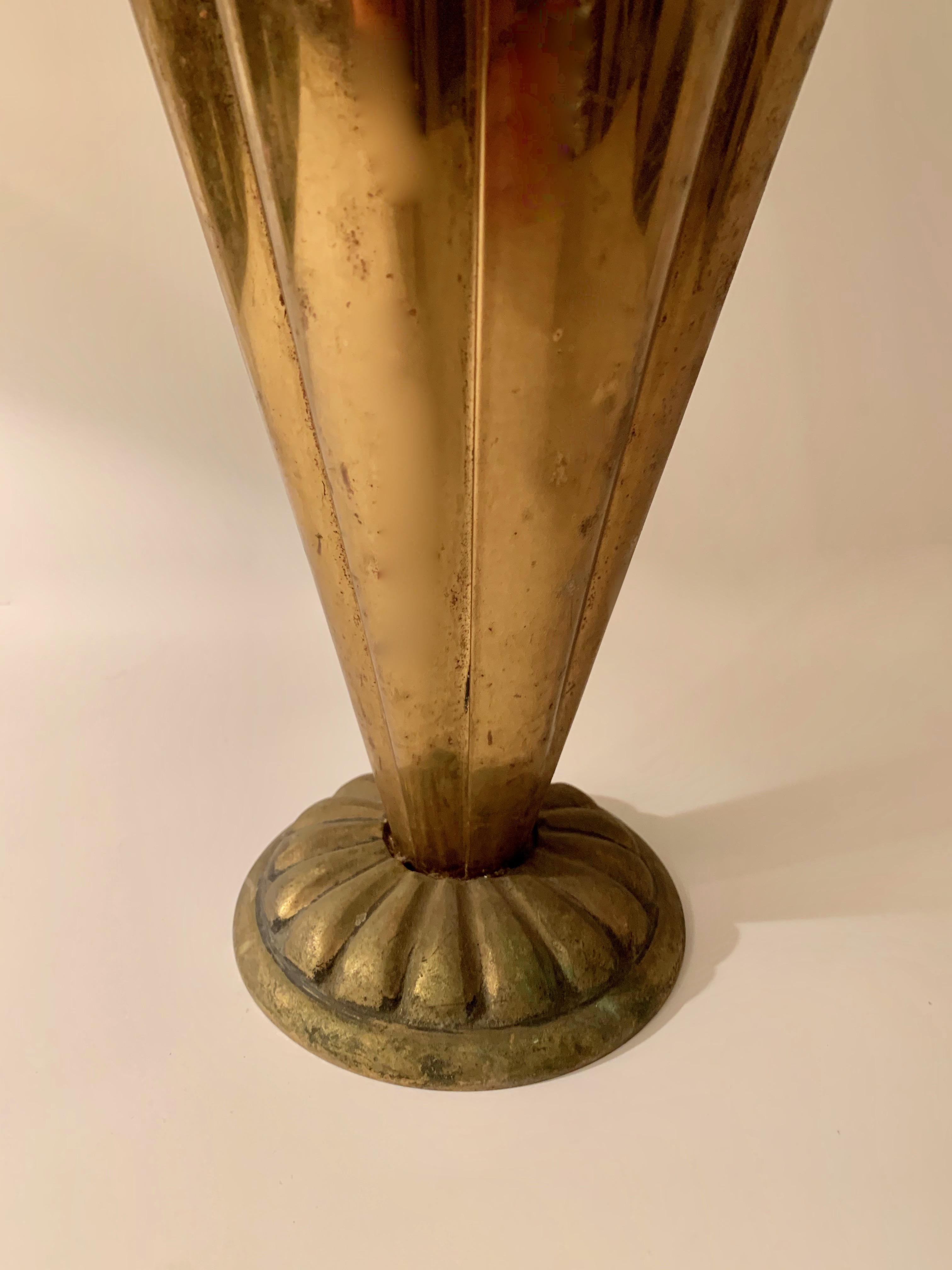 brass umbrella stand vintage