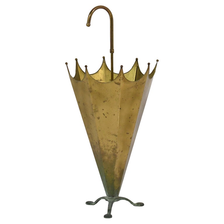 Brass Umbrella Shaped Umbrella Stand For Sale at 1stDibs