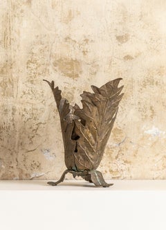 Brass Umbrella Stand Attributed to Gabriella Crespi
