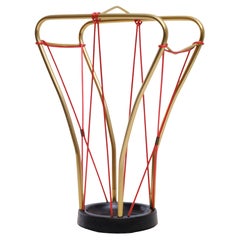 Retro Brass Umbrella Stand, Austria, 1950