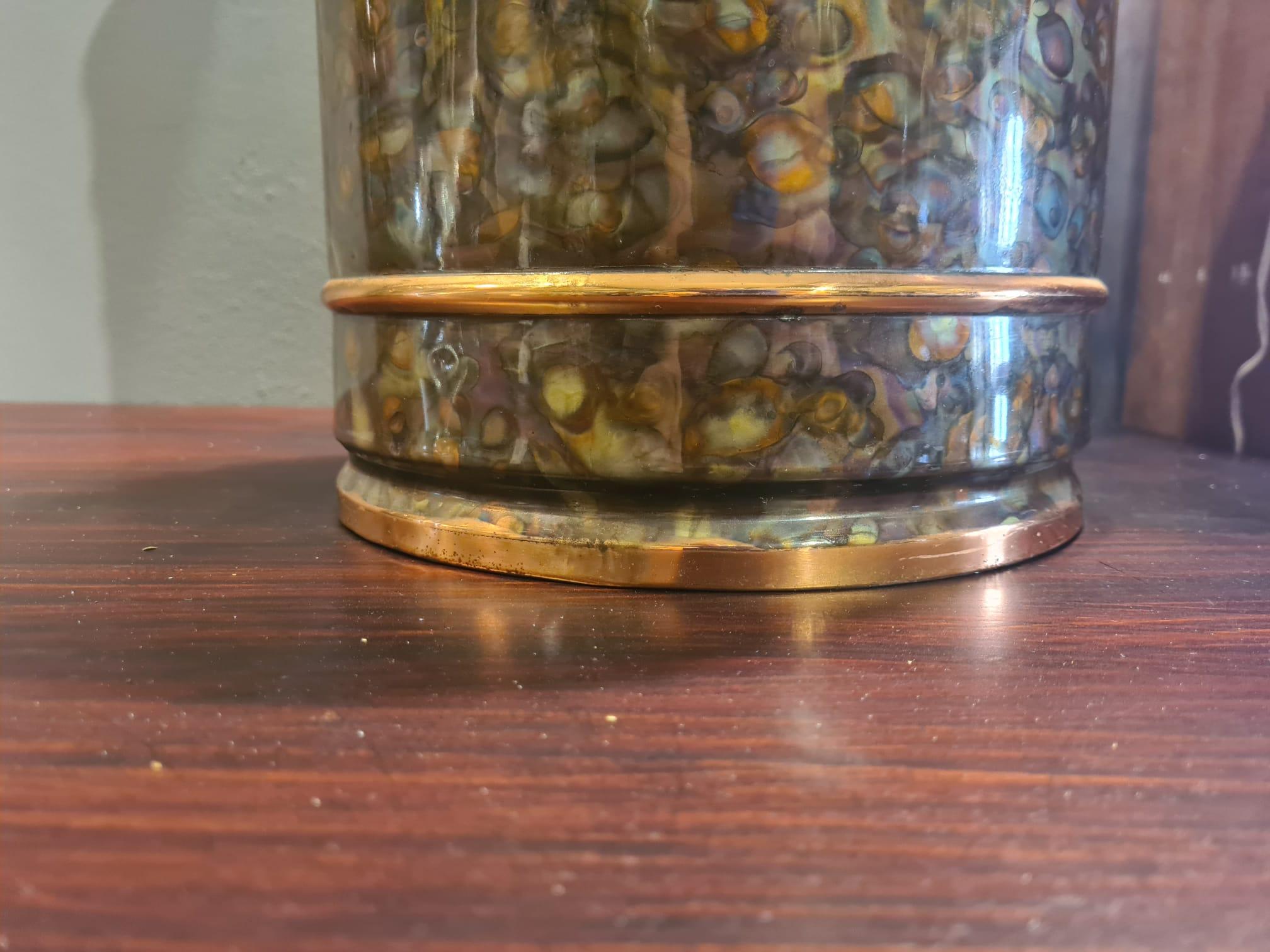 Umbrella stand in brass, Italian production from the 1980s.
