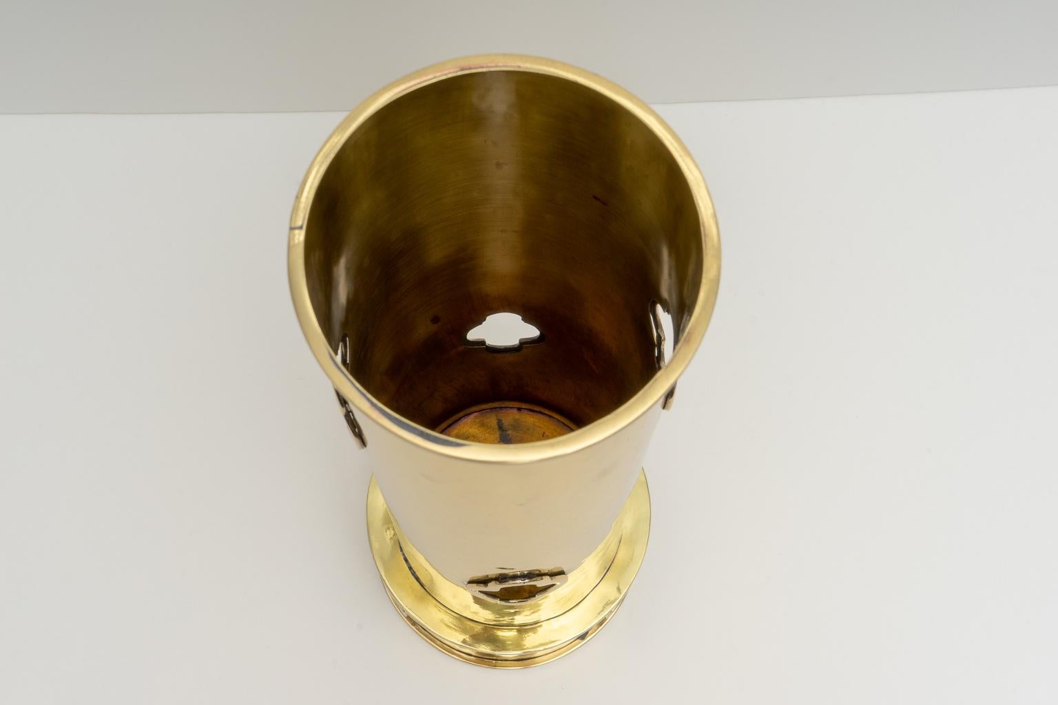 Cast Brass Umbrella Stand by James Mont For Sale