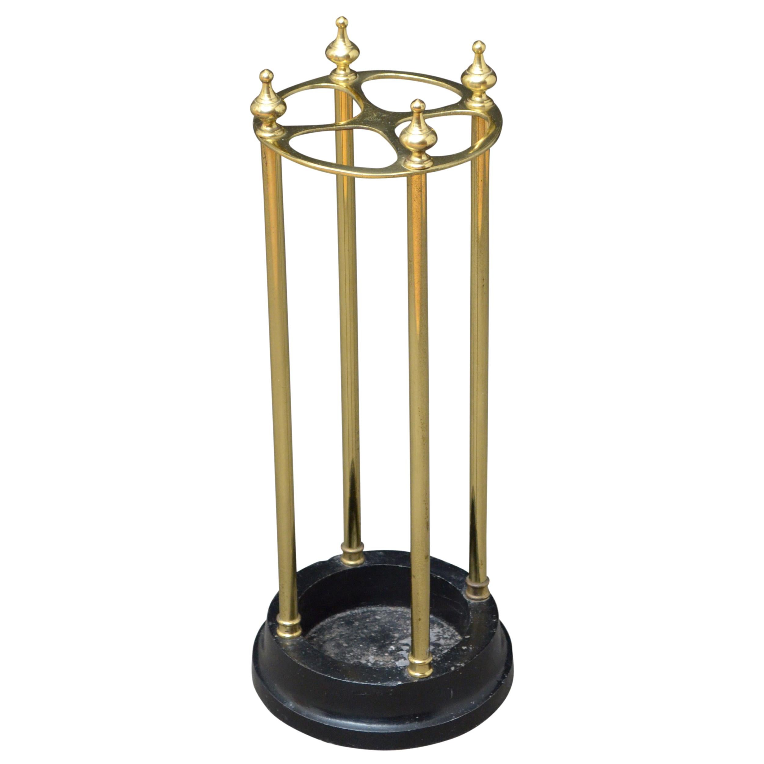 Large Decorative Brass Spiral Umbrella Stand at 1stDibs