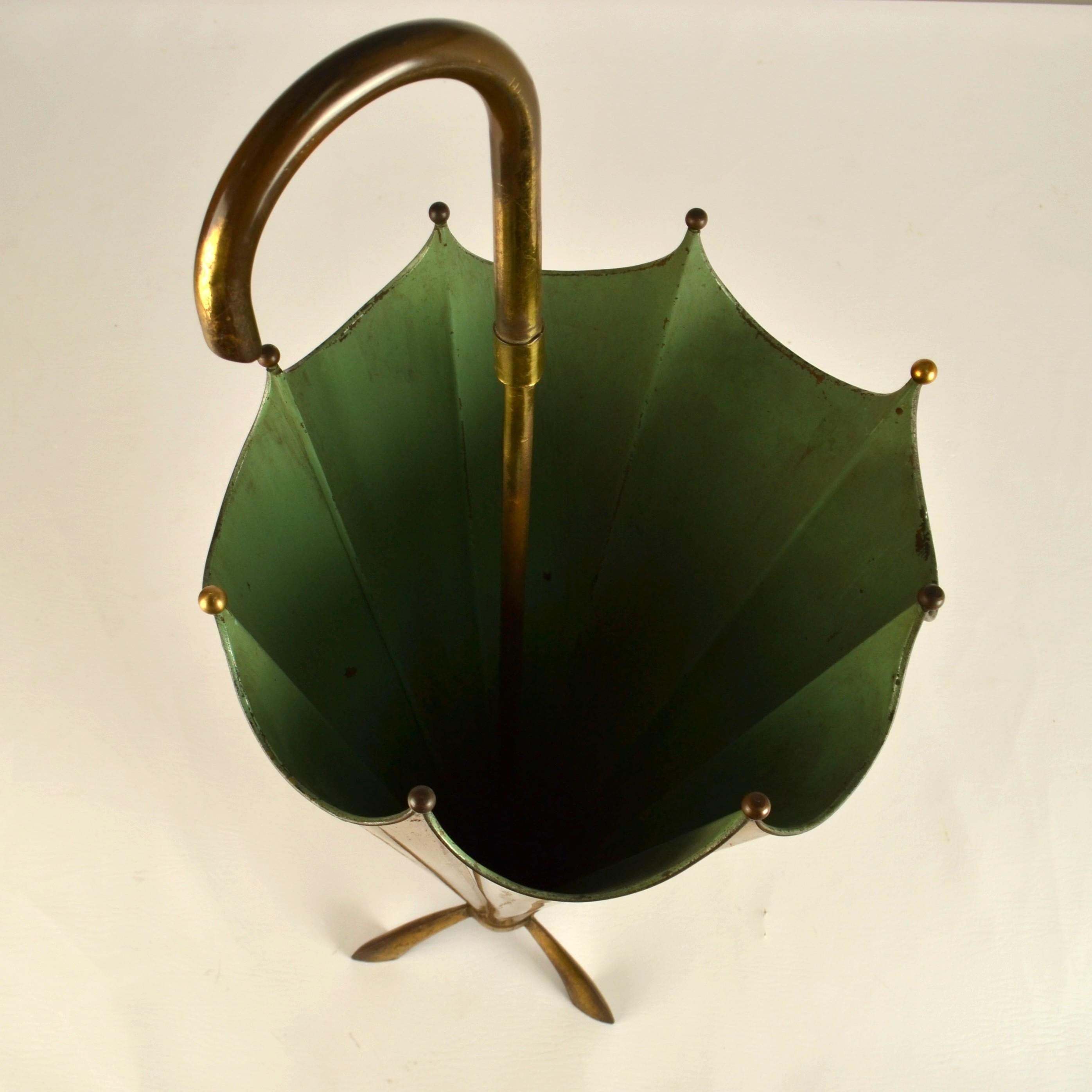 Brass Umbrella Stand Italy 1950s For Sale 4