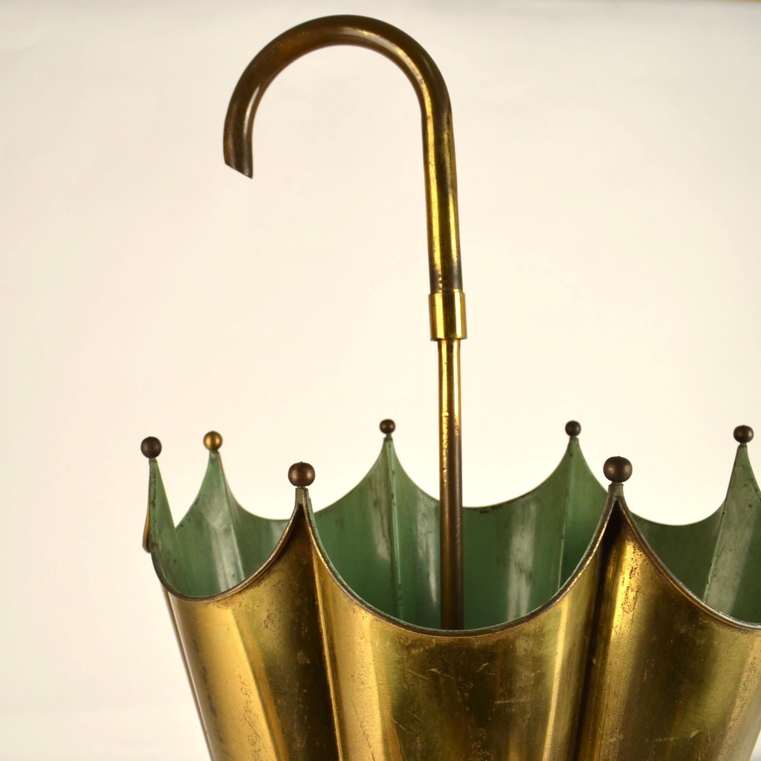 Brass Umbrella Stand Italy 1950s For Sale 3