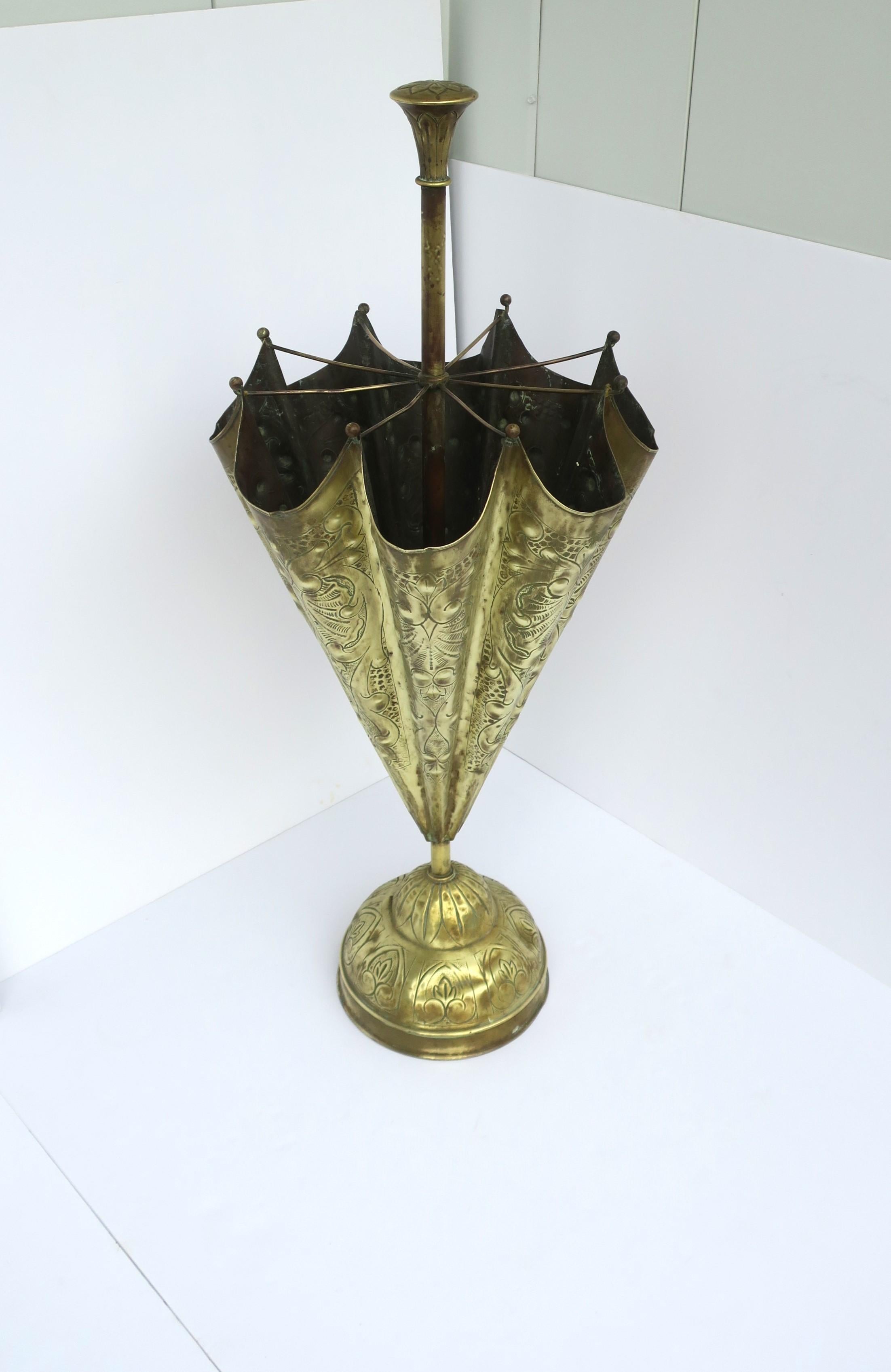 brass umbrella stand vintage