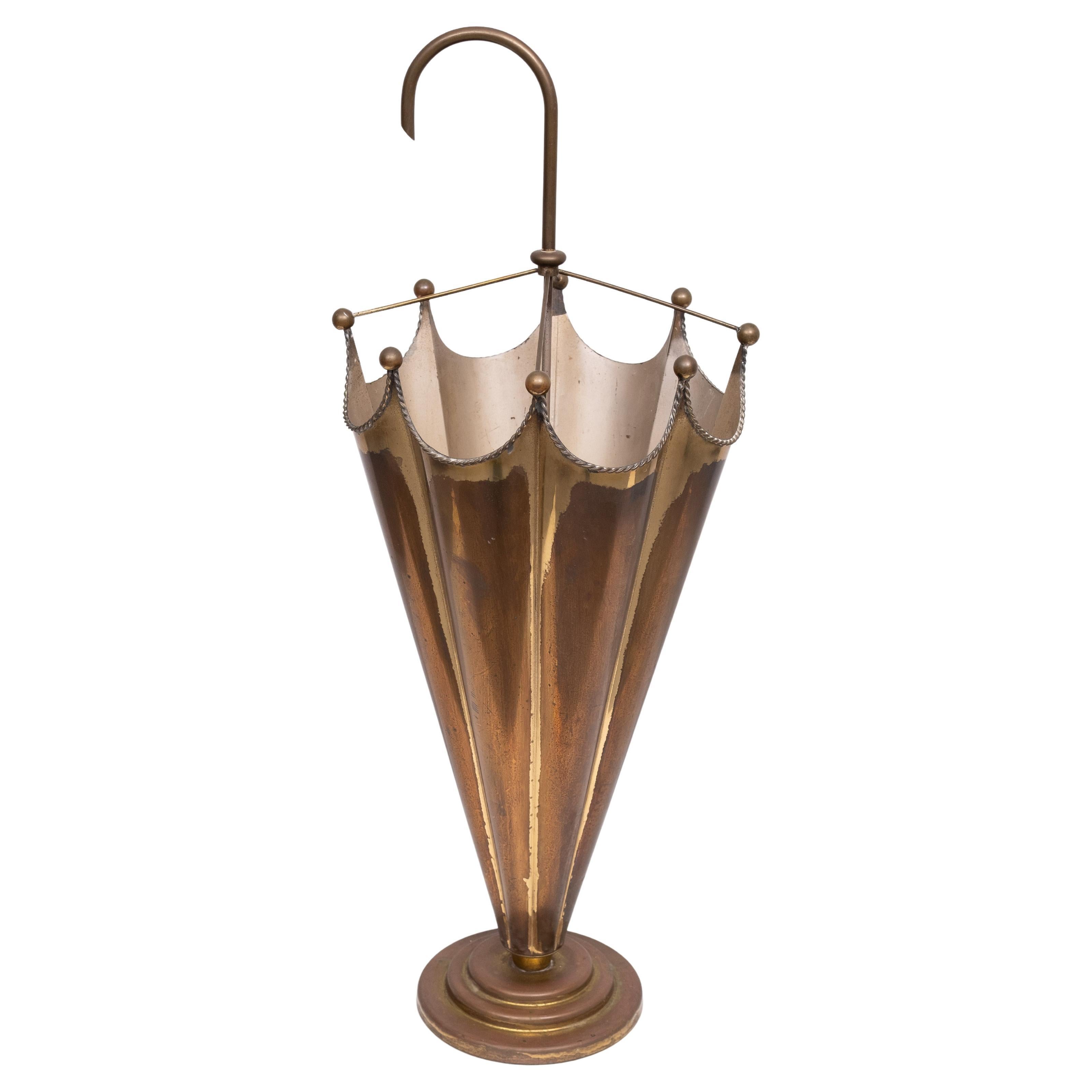 Brass Umbrella Umbrella stand  1950s  France