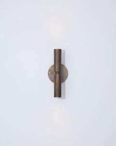 Brass Up/Down Cylindrical Wall Light Fixture