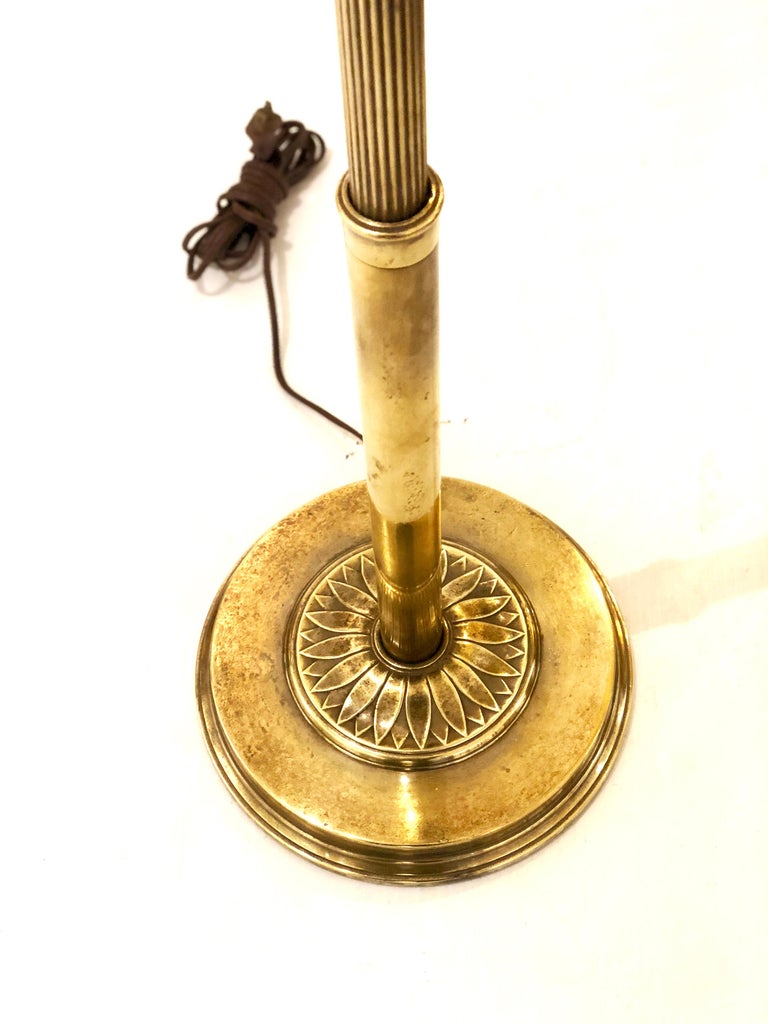 Brass Uplight Torchiere Floor Lamp in the Style of Tommy ...