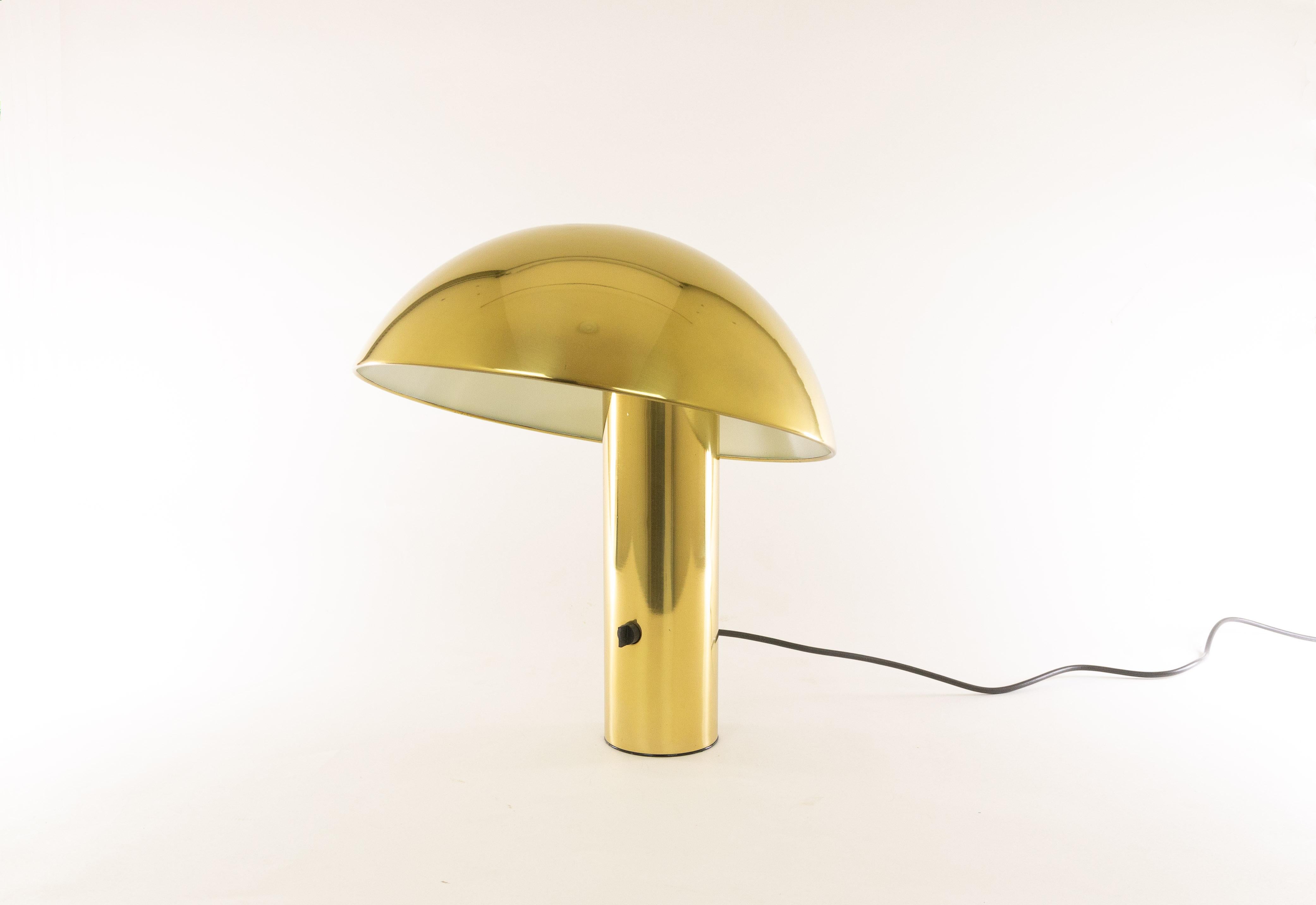 Italian Brass Vaga Table Lamp by Franco Mirenzi for Valenti, 1970s For Sale