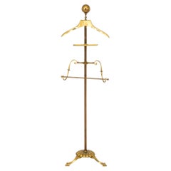 Retro Brass Valet Stand or Silent Butler