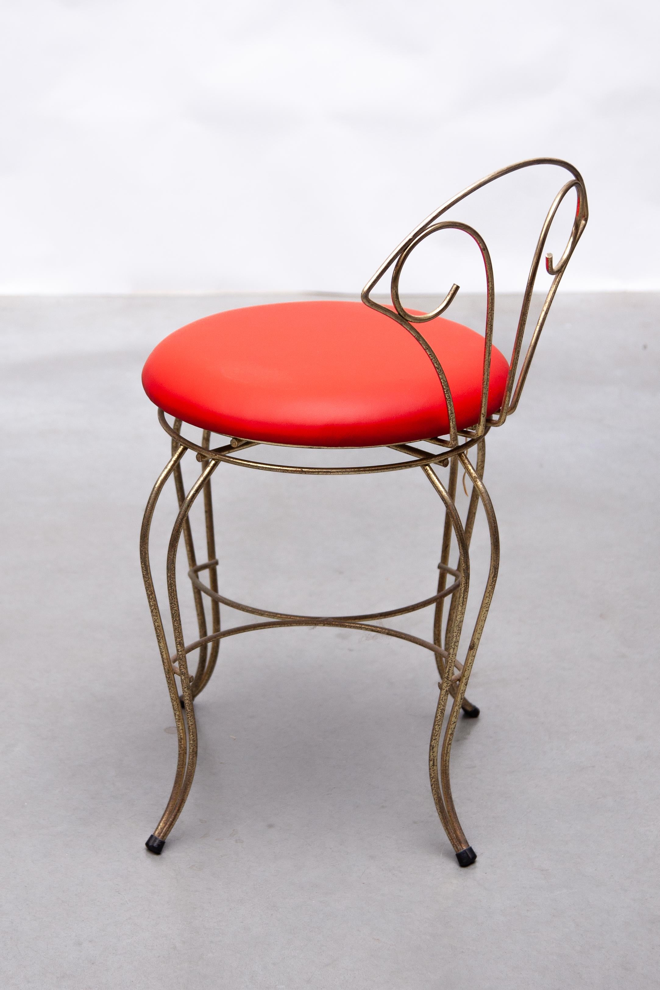 Chaise longue en laiton, France 1950 Bon état - En vente à Antwerp, BE