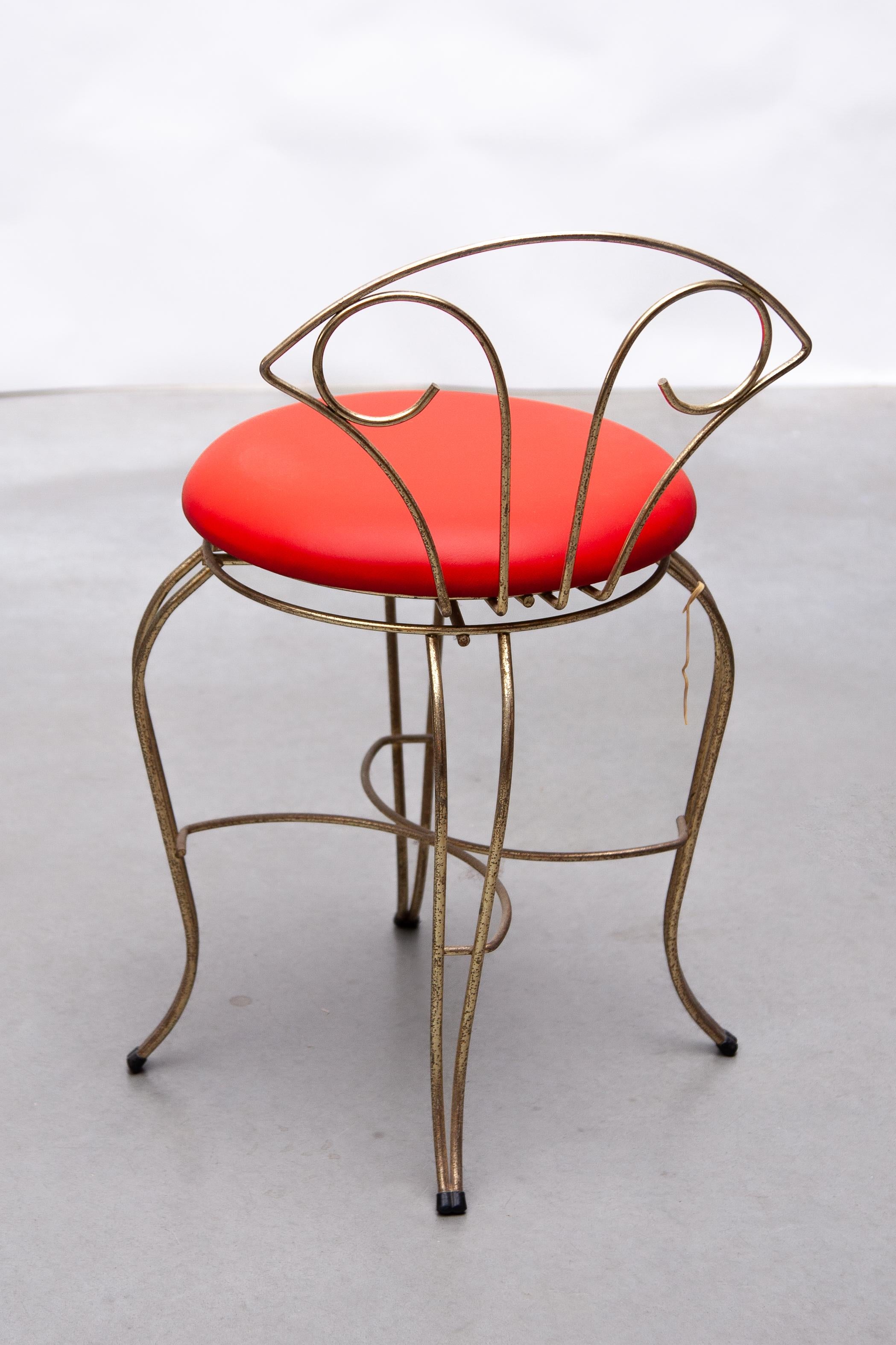 Milieu du XXe siècle Chaise longue en laiton, France 1950 en vente