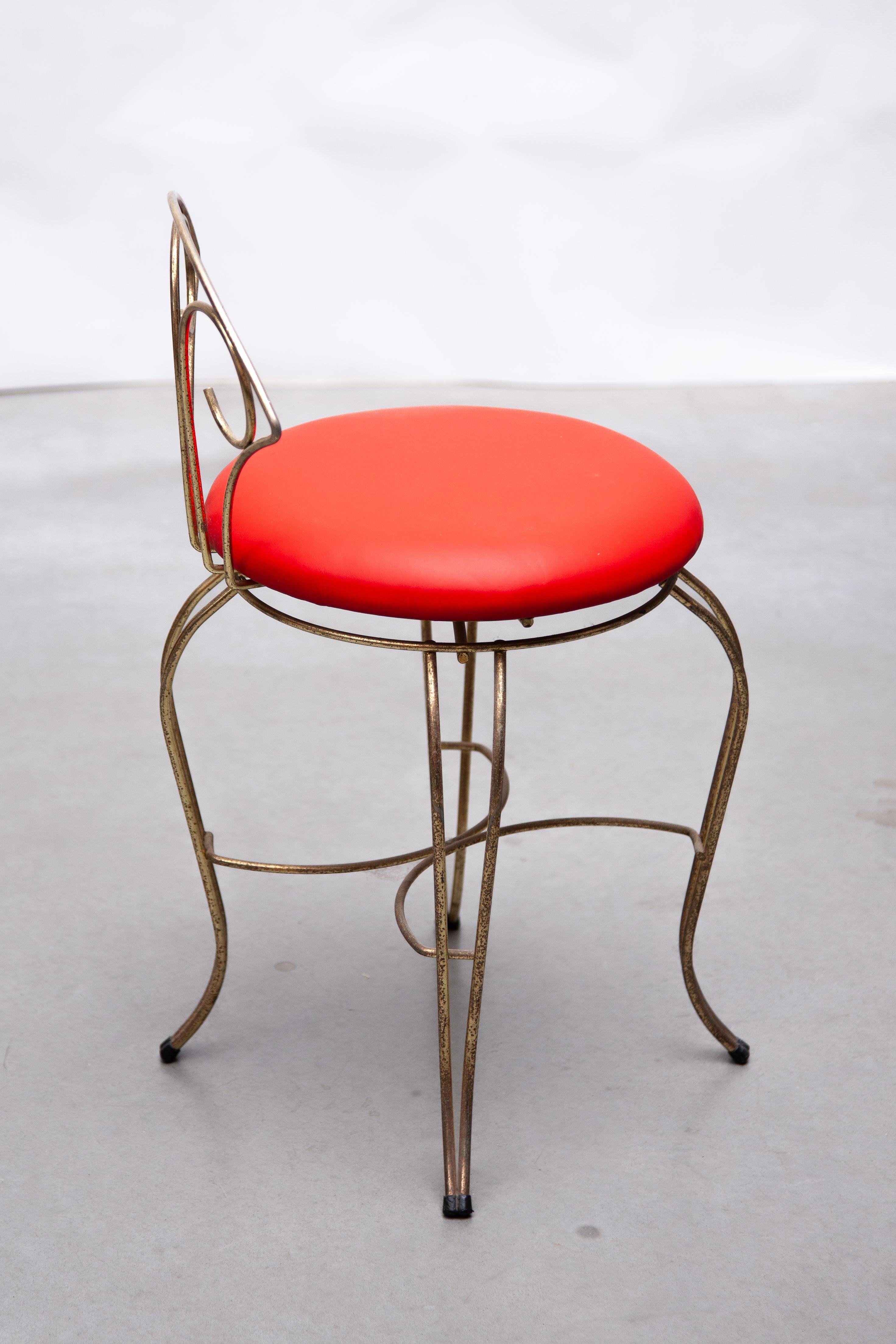 Chaise longue en laiton, France 1950 en vente 1