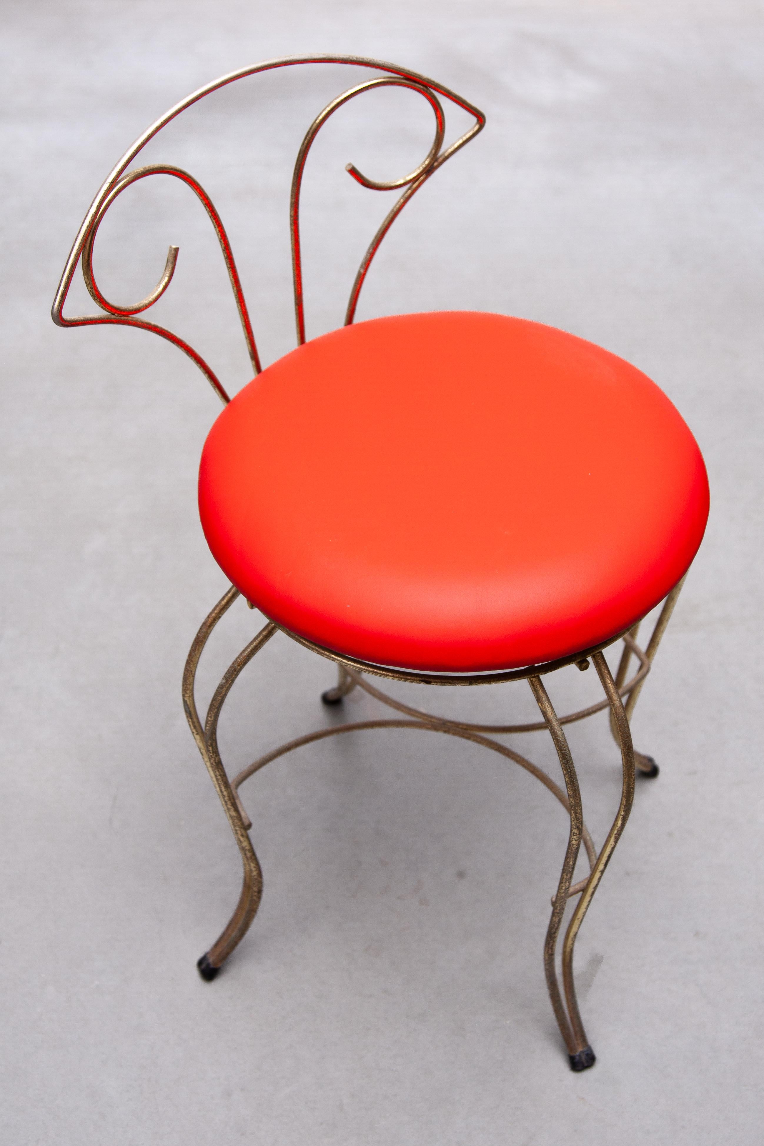 Chaise longue en laiton, France 1950 en vente 2