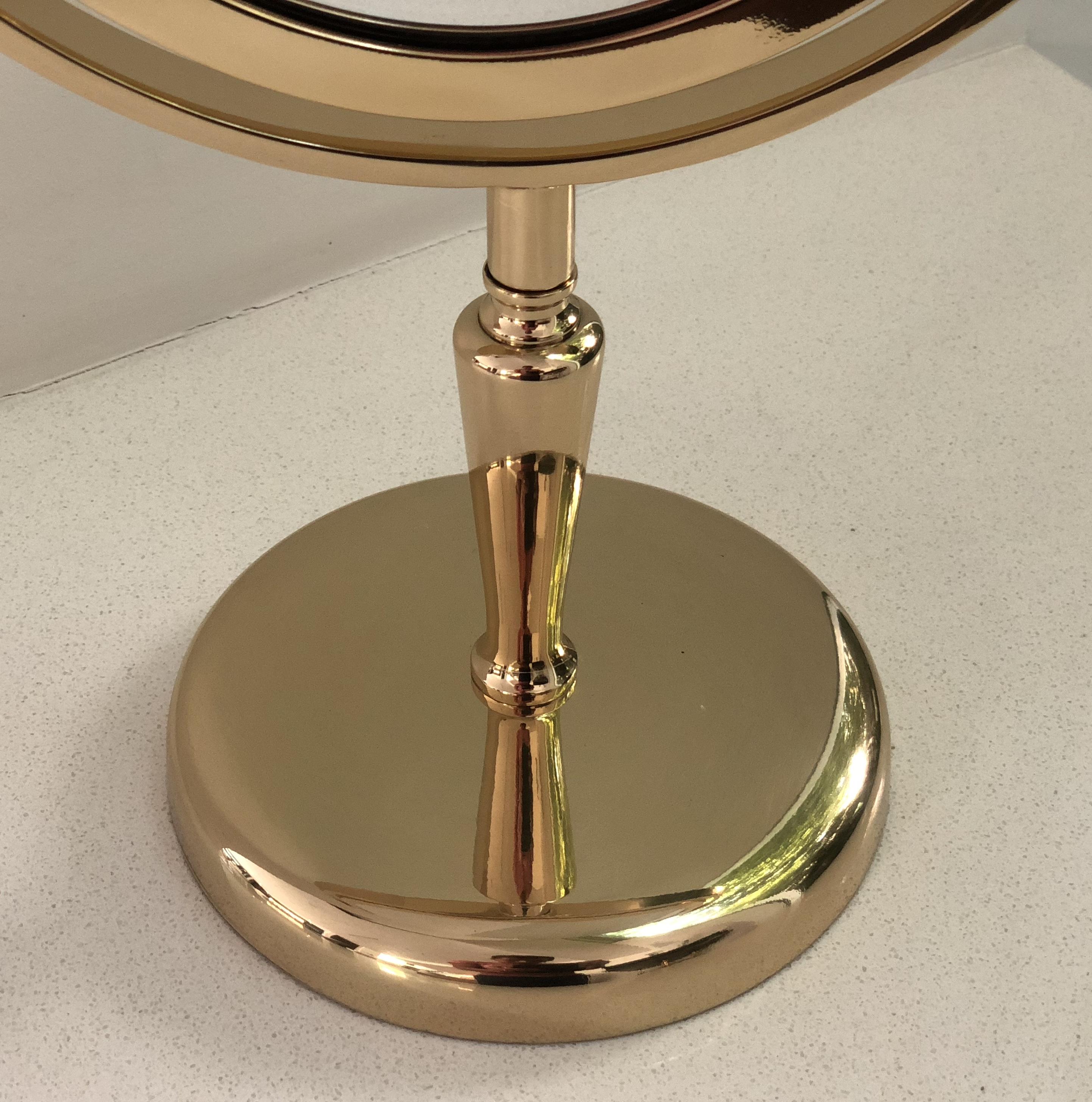 Mid-Century Modern Brass Vanity Mirror by Charles Hollis Jones For Sale