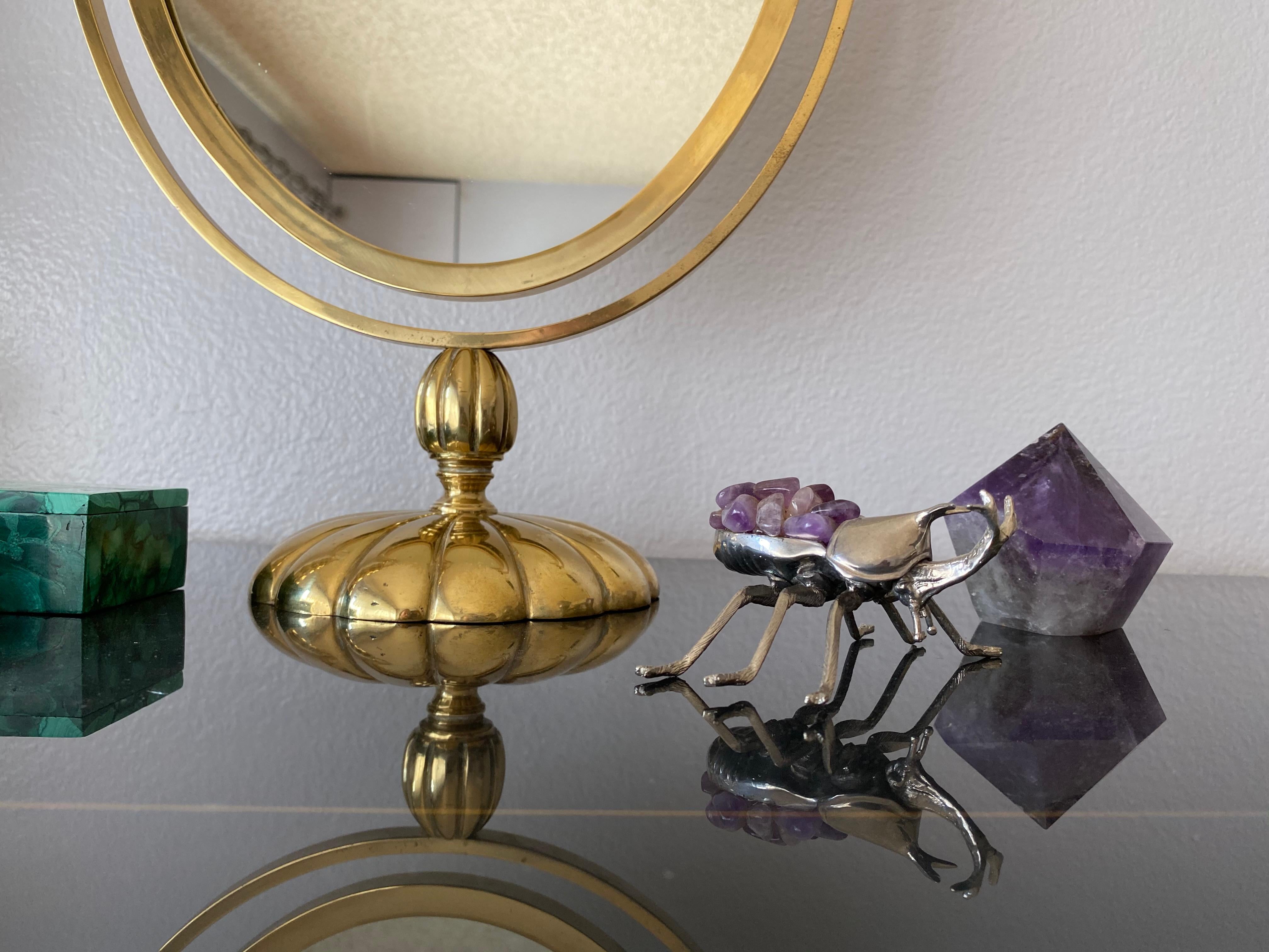 Polished Brass Vanity Mirror