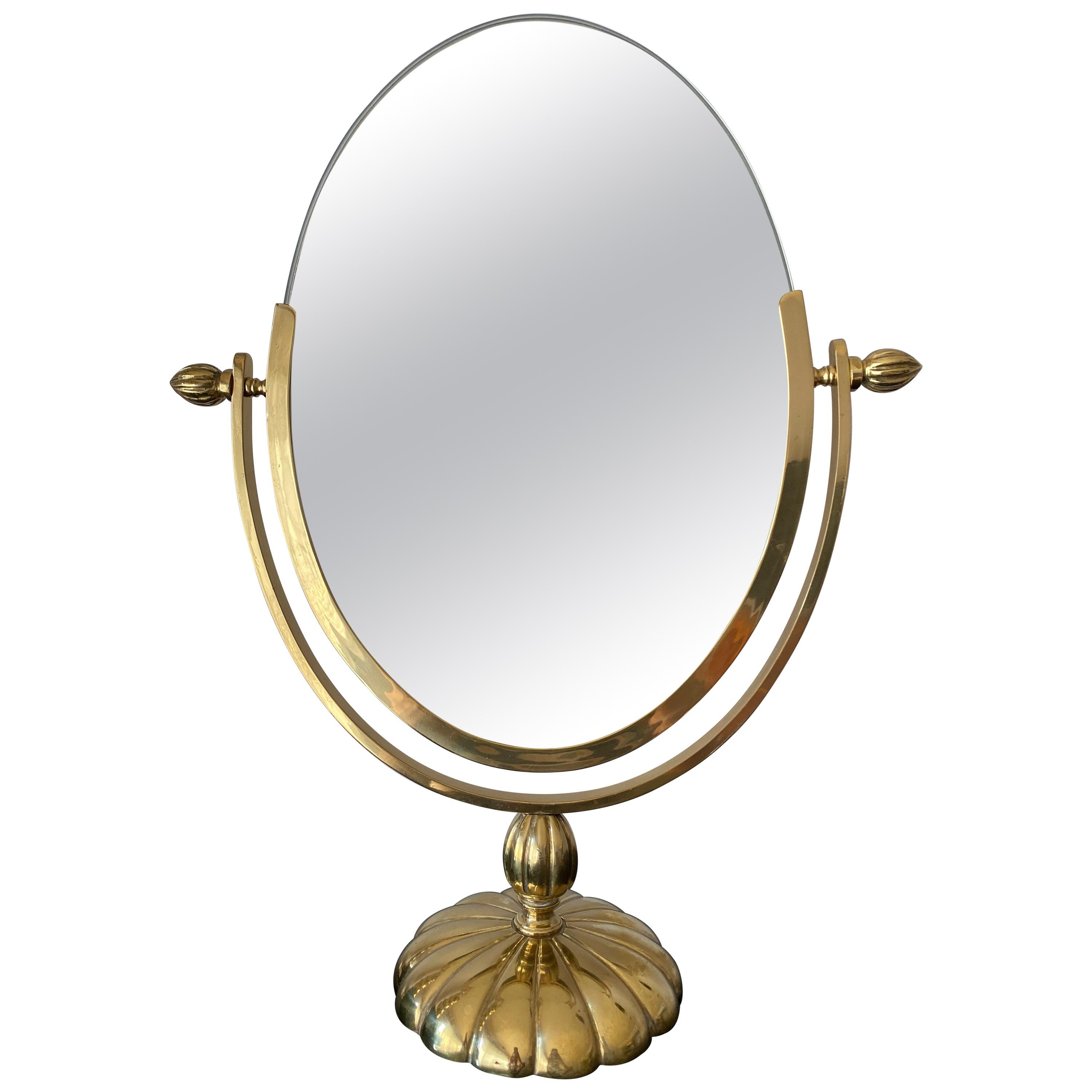 Brass Vanity Mirror at 1stDibs