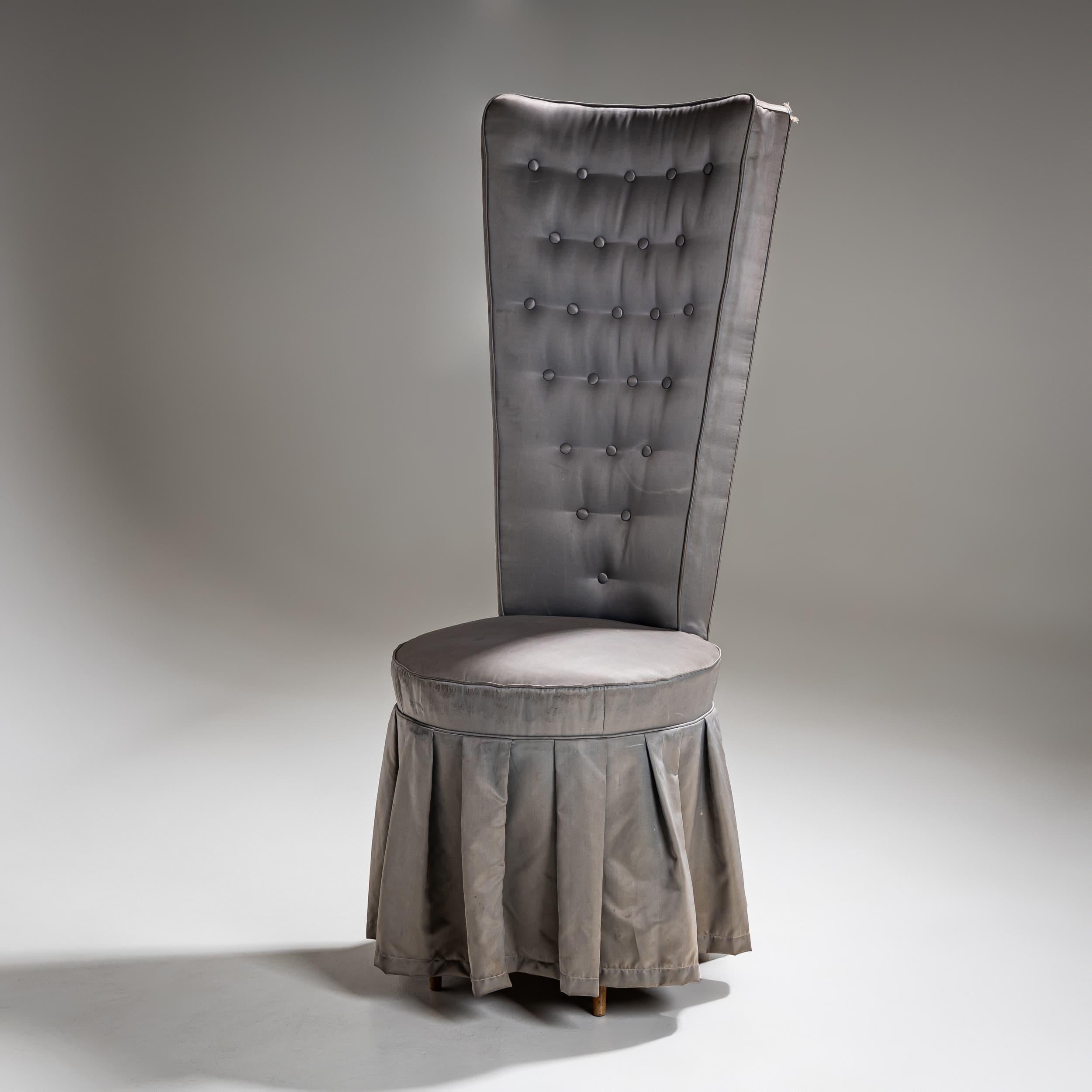 Table et chaise de toilette en laiton par Luigi Brusotti, Italie, années 1950 en vente 2