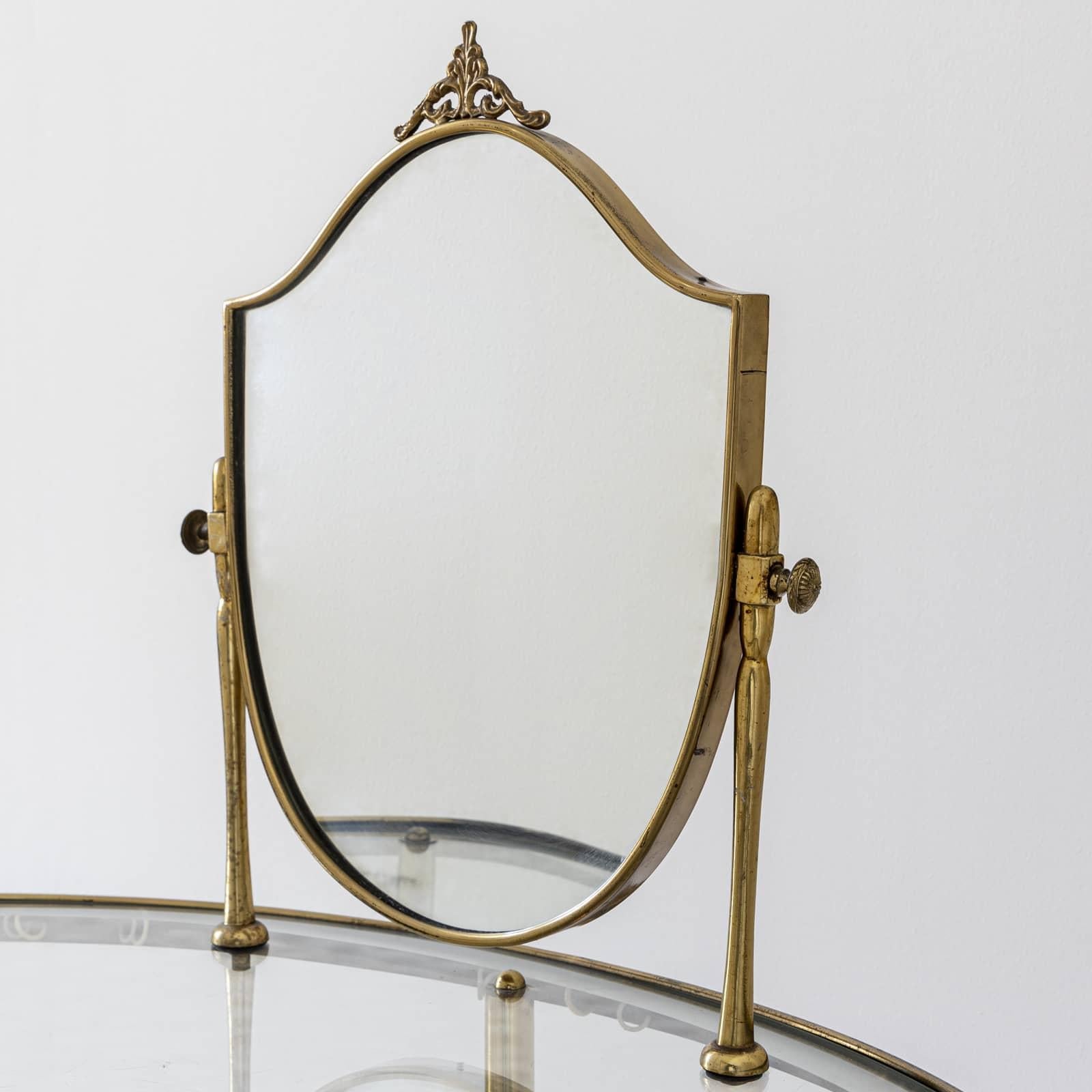 Tavolo da toilette in ottone, marcato 