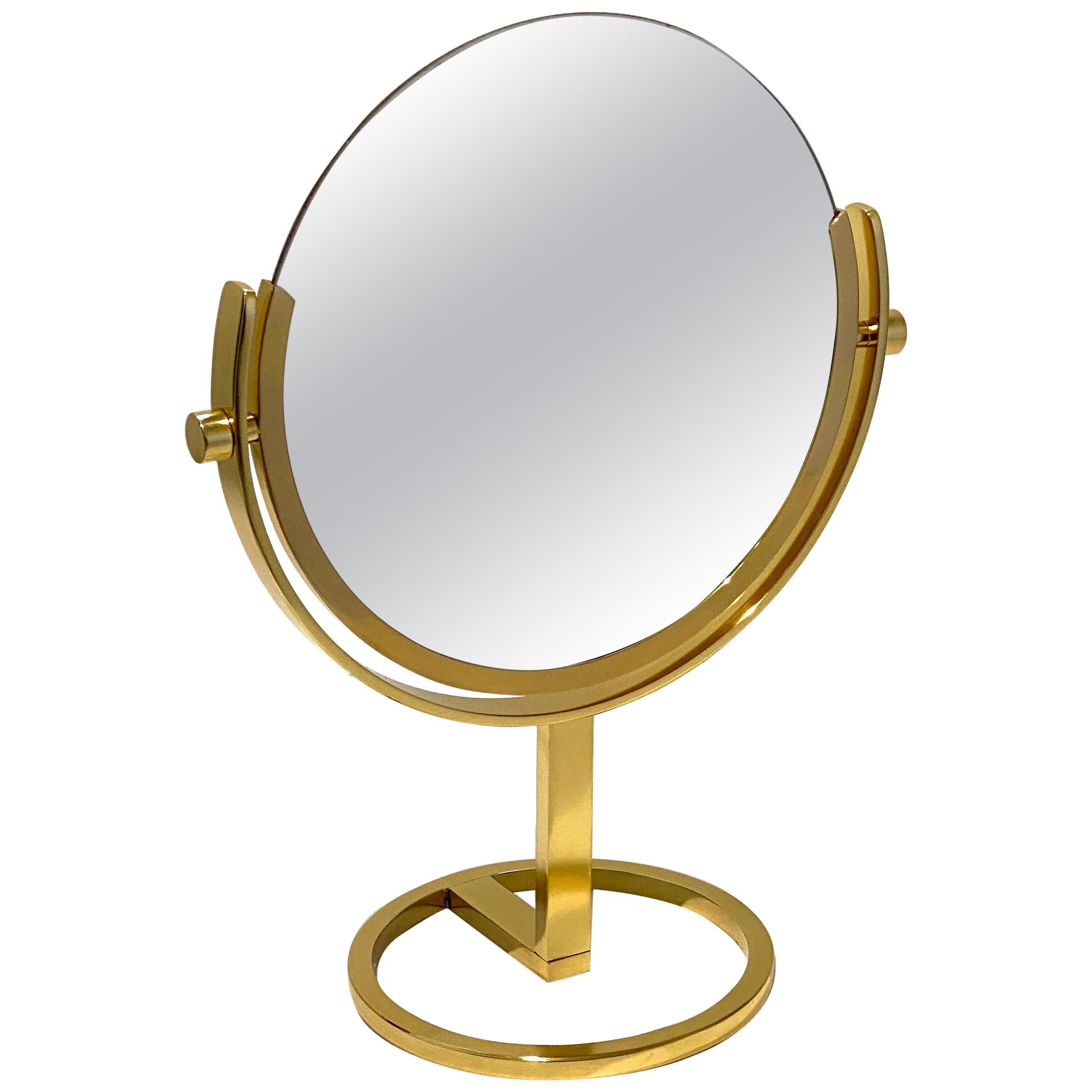 Brass Vanity Table Mirror by Charles Hollis Jones