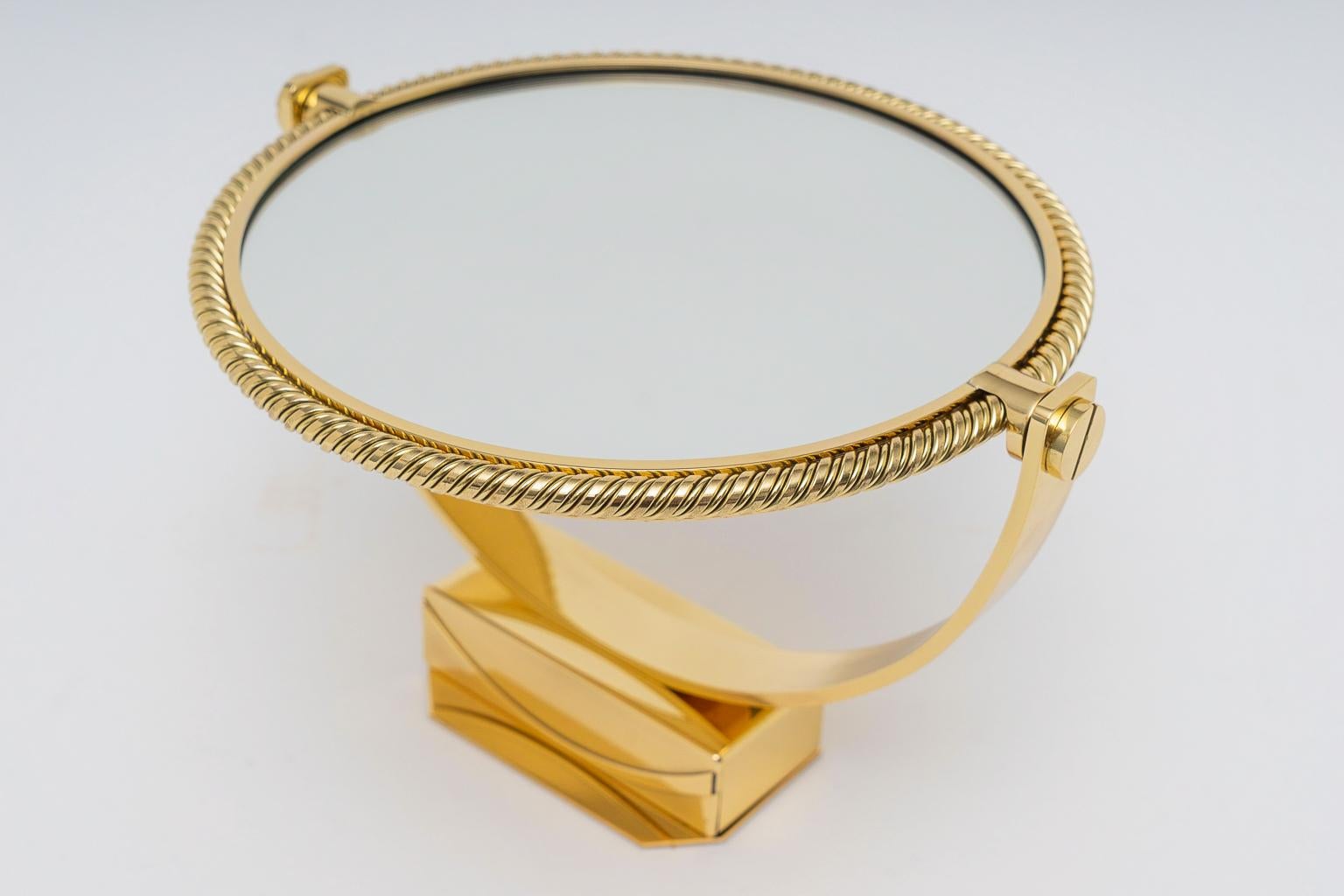 Swiss Piaget Brass Vanity Table Mirror