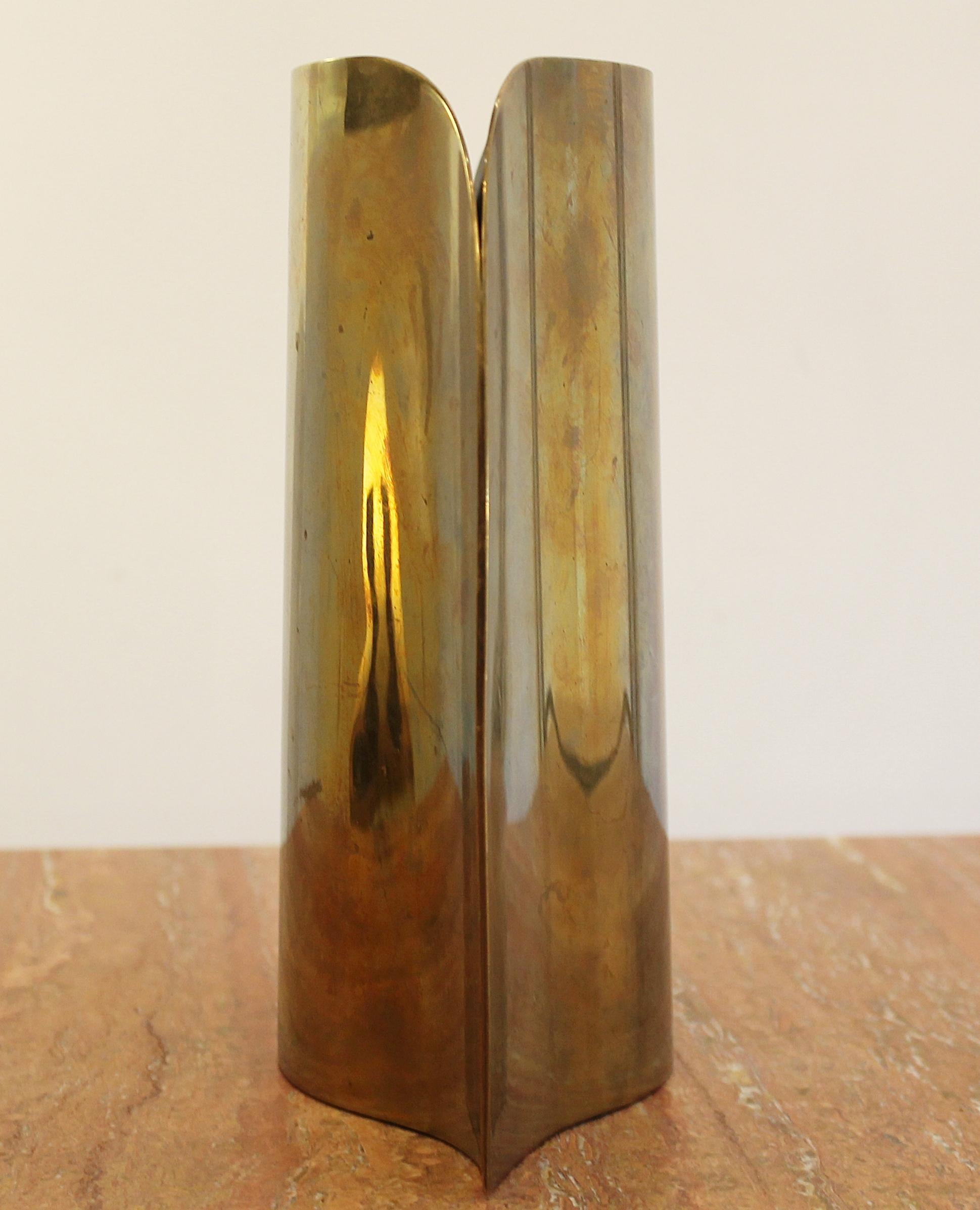 Brass Vase by Edition Cheret AAM Paris In Fair Condition In Brussels, BE