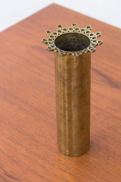 Brass Vase by Pierre Forssell, Skultuna, Sweden, 1970s