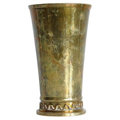 Brass Vase from Lars Holmström Arvika, 1950s