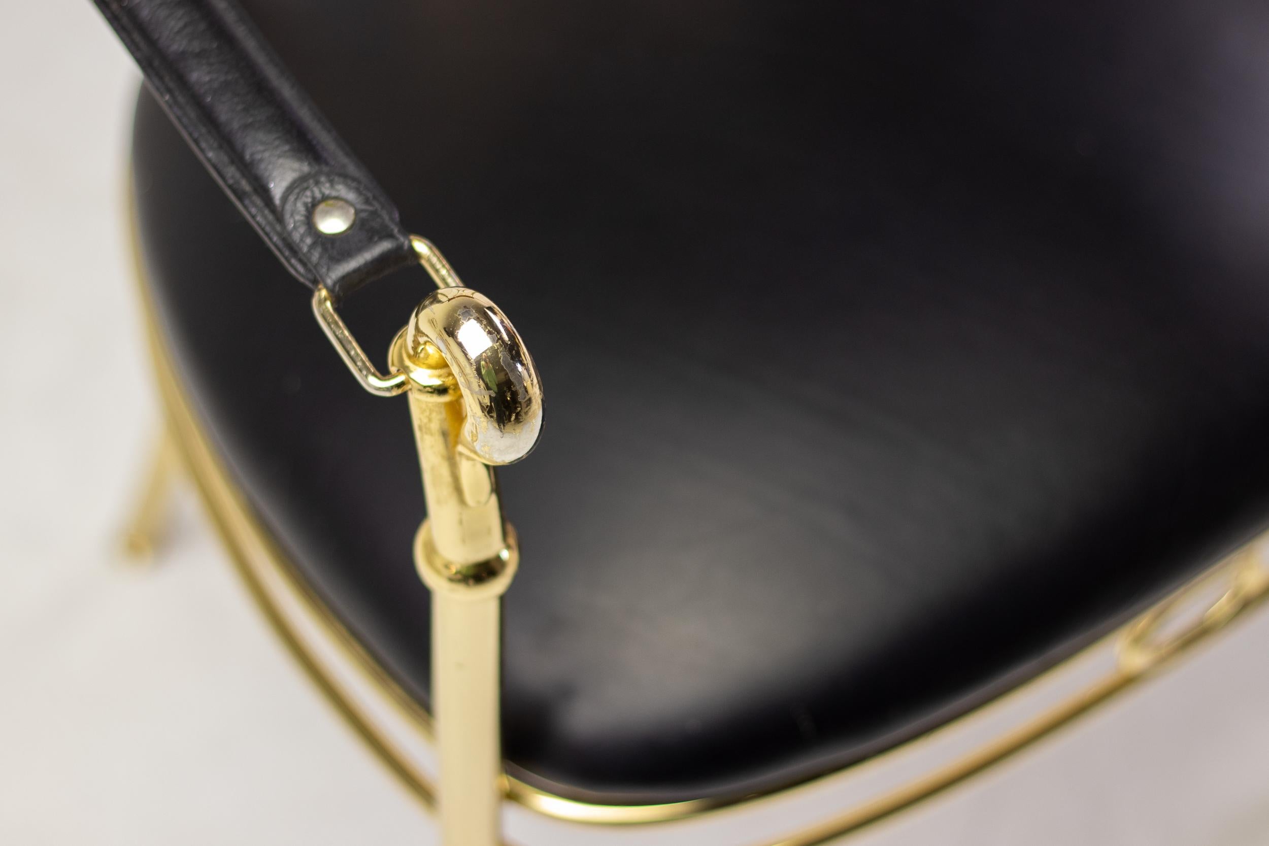 Brass Vidal Grau Swan Chair For Sale 2