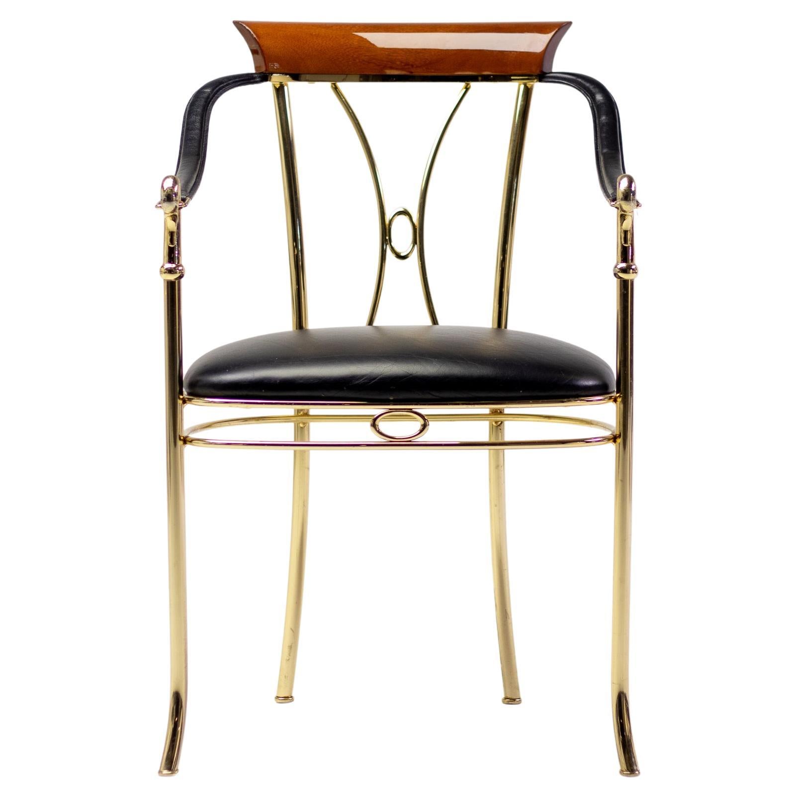 Brass Vidal Grau Swan Chair For Sale