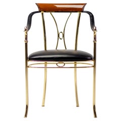 Brass Vidal Grau Swan Chair