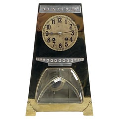 Brass Vienna secession mantel clock