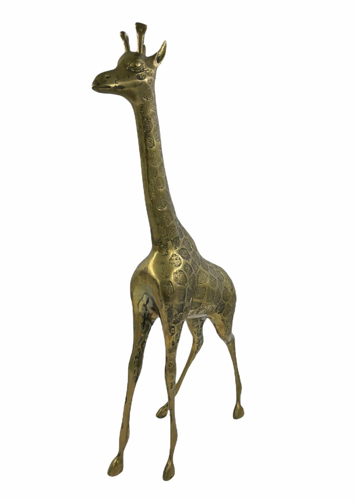vintage brass giraffe
