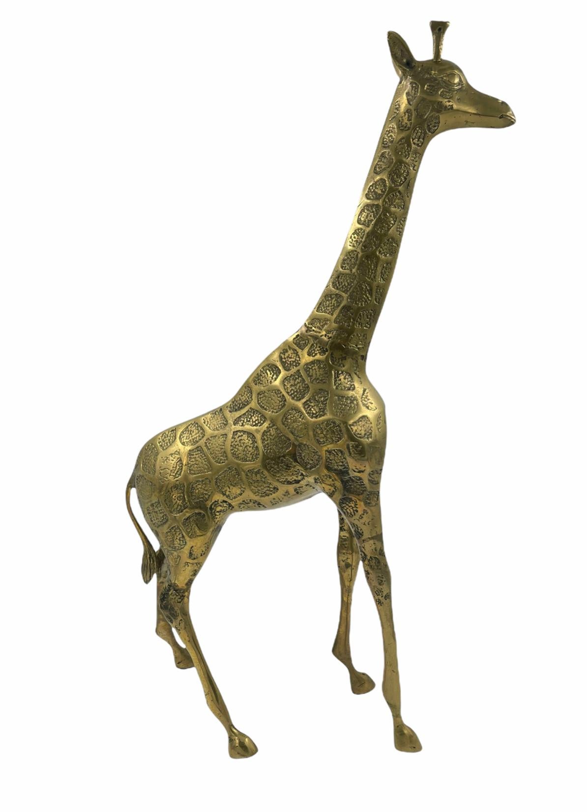antique brass giraffe