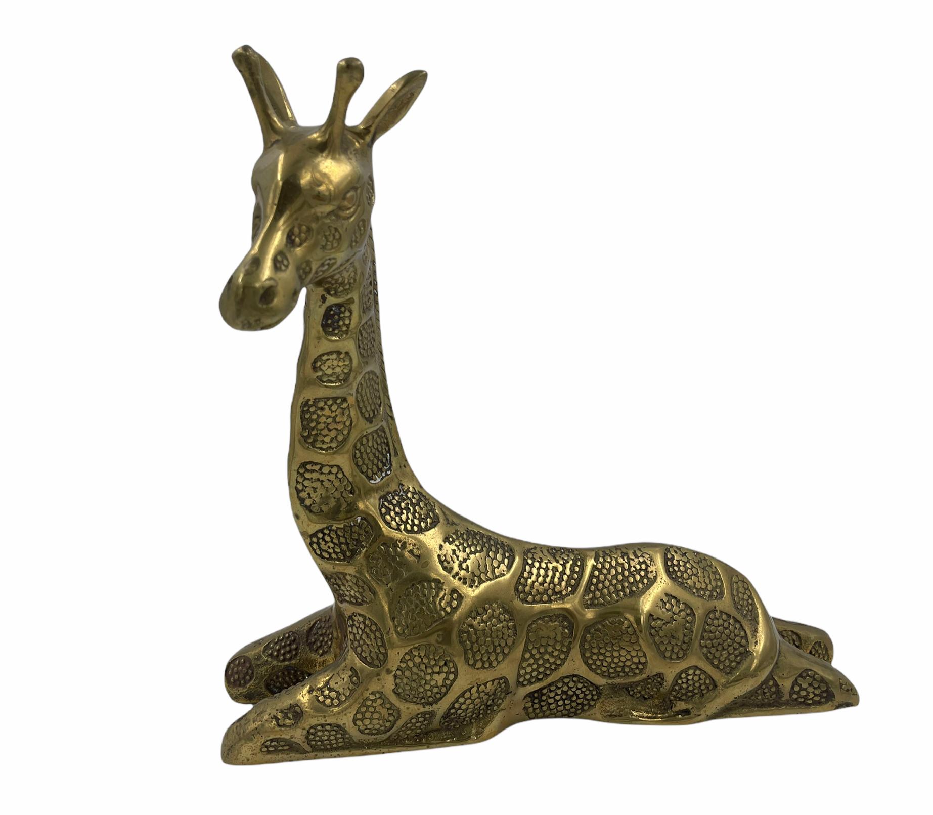 Korean Brass Vintage Giraffe Sculpture, Pair For Sale