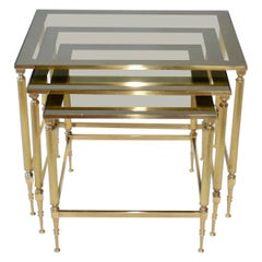 Brass Used Nest of Tables