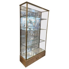 Brass Vitrine Cabinet, Siegel Early 1900s