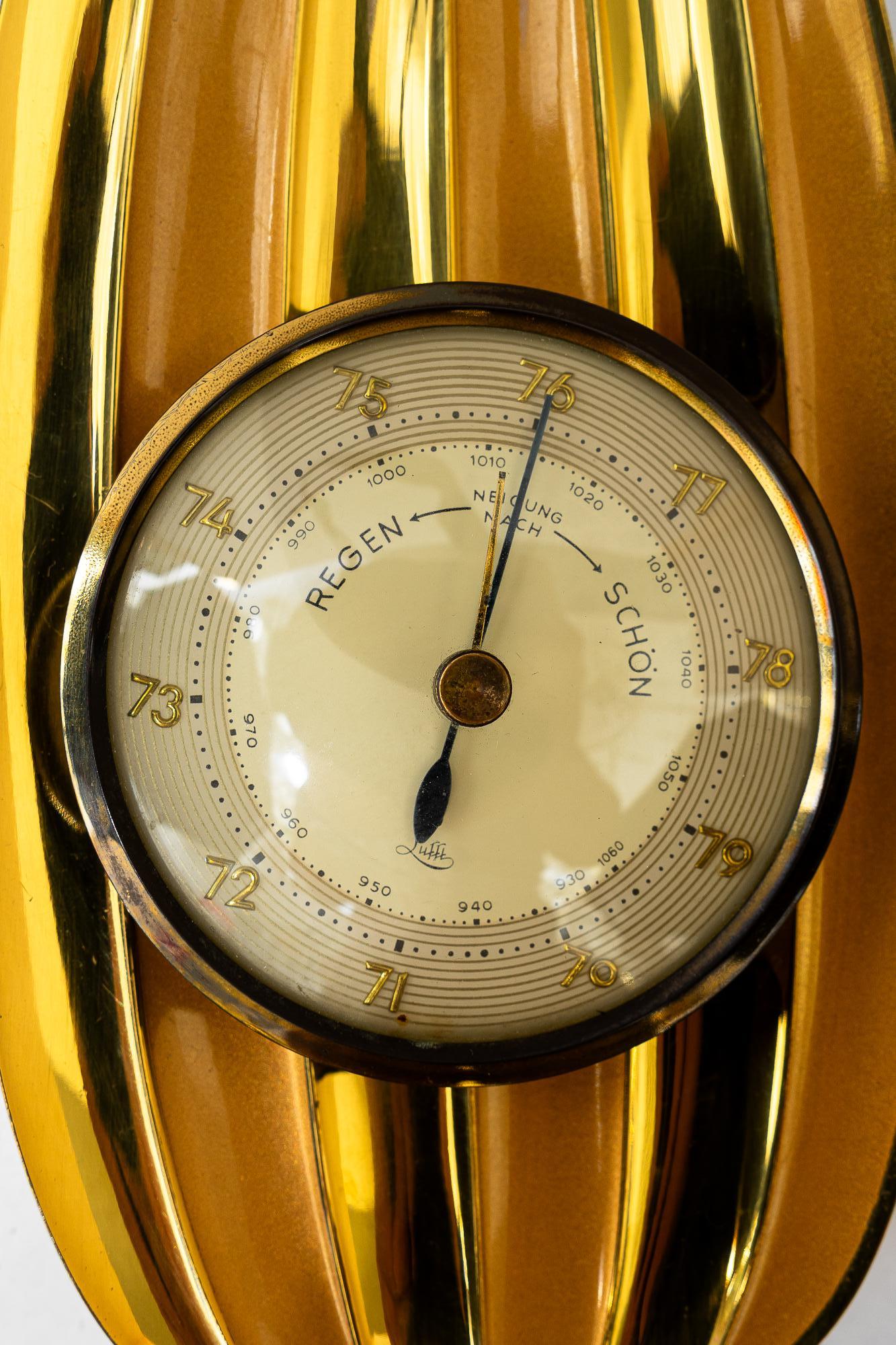 Messing Wandbarometer Wien um 1960er Jahre (Österreichisch) im Angebot
