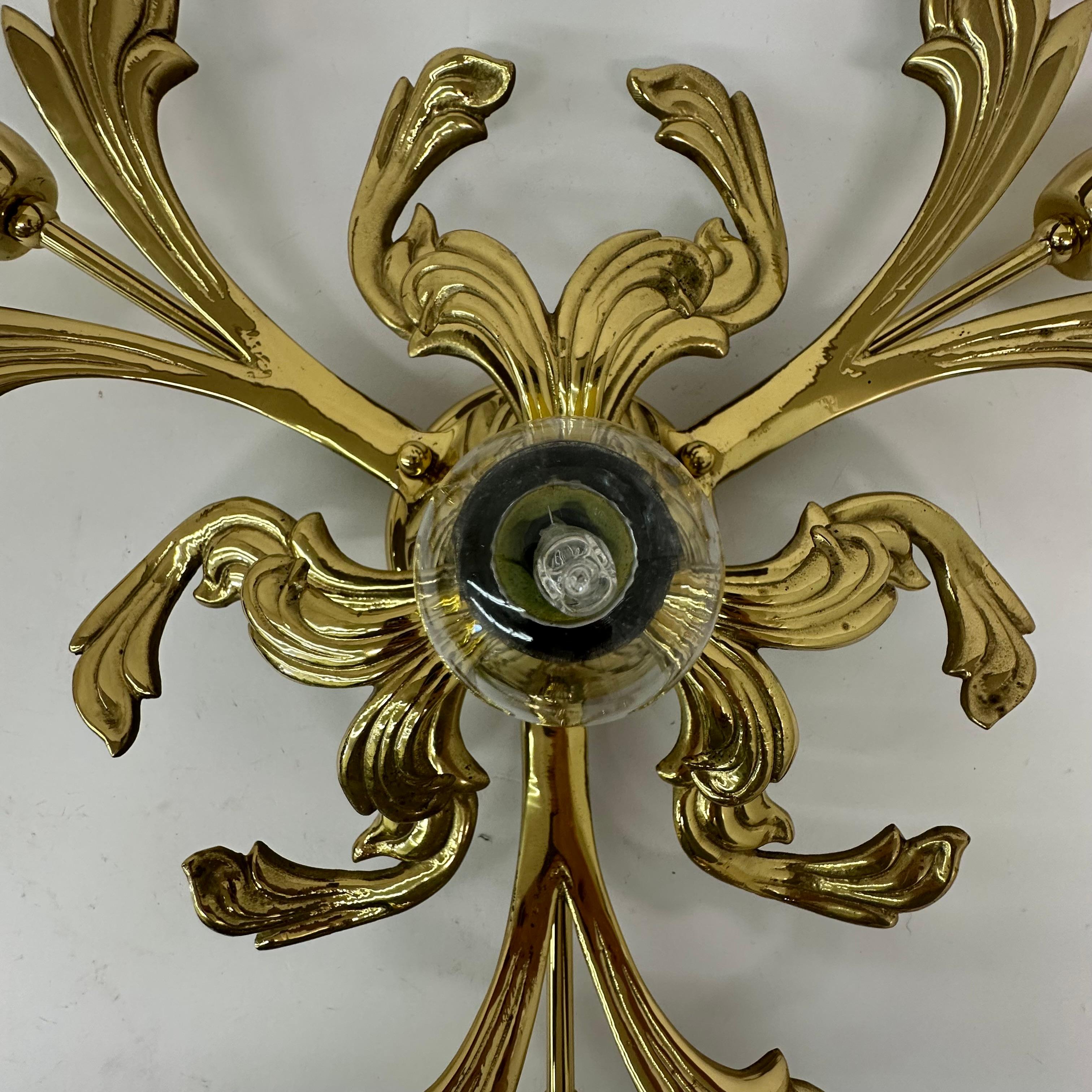 Lampada da parete/soffitto in ottone di C.S.A. Italy , anni '70 in vendita 12