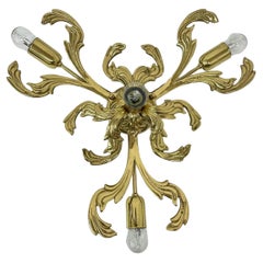 Brass wall / ceiling lamp by C. S. Arte Italy , 1970s