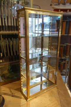 Brass Wall Display Cabinet