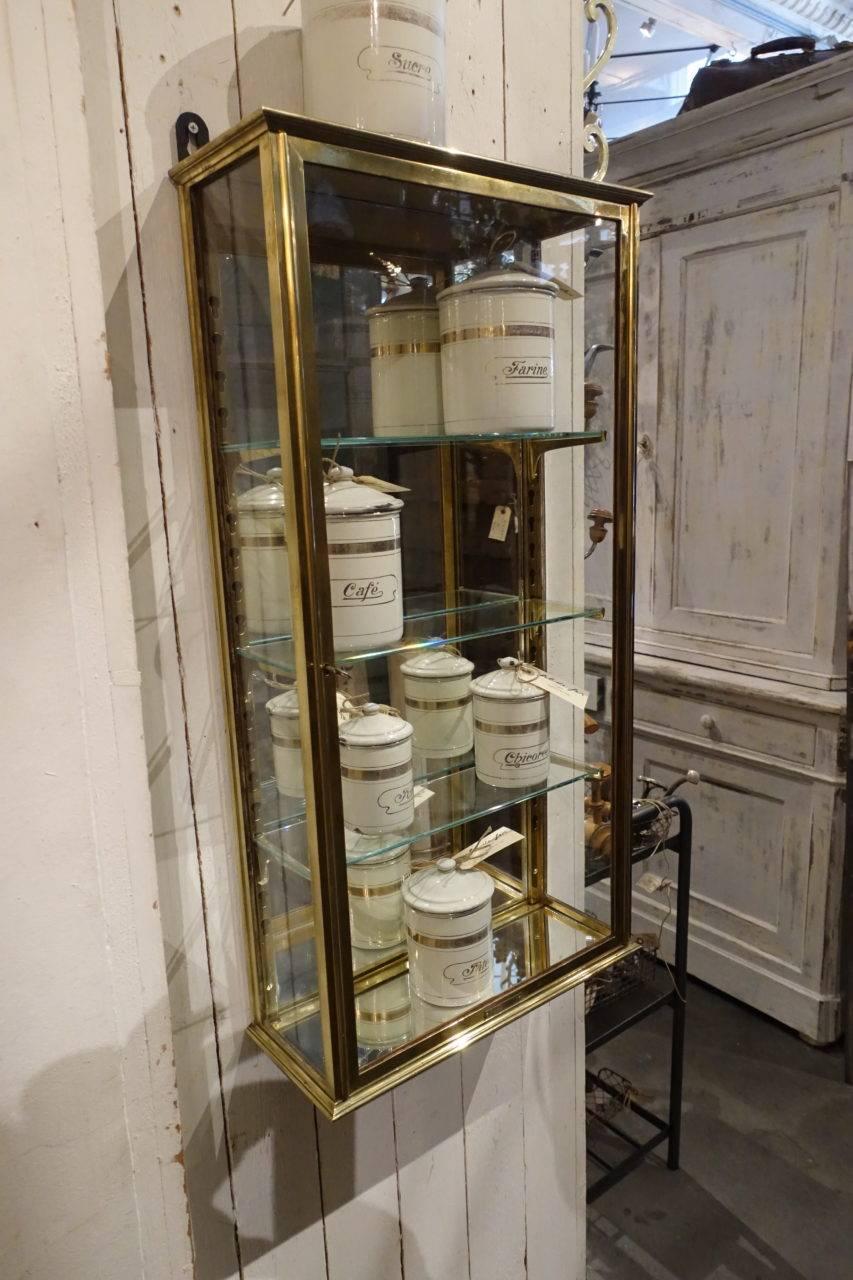 Brass Wall Display Cabinet 2
