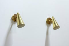 Brass Wall down or uplight lamps by KT Valaistus, In the style of Paavo Tynell
