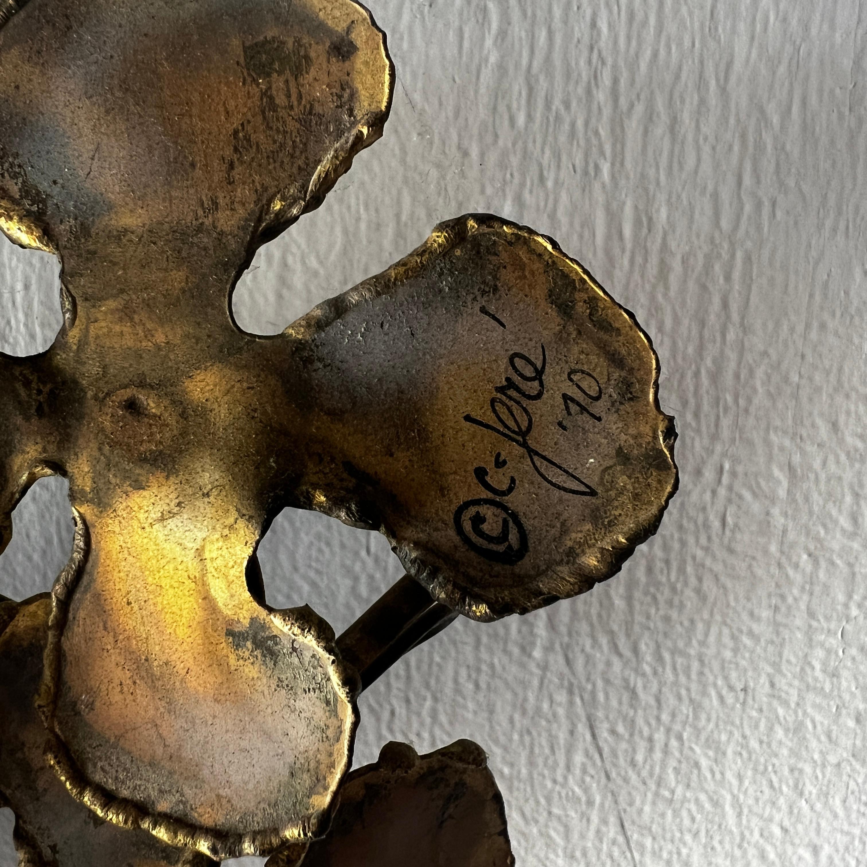Late 20th Century Brass Wall Hanging by Curtis Jere For Sale