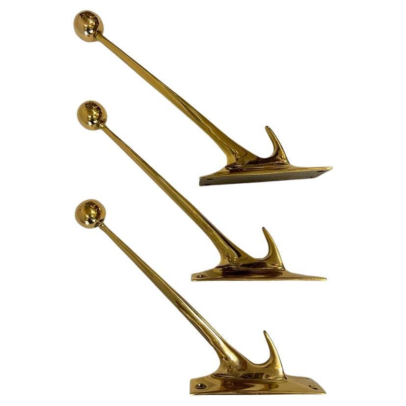 Brass Wall Hook, Design Adolf Loos For Sale 3